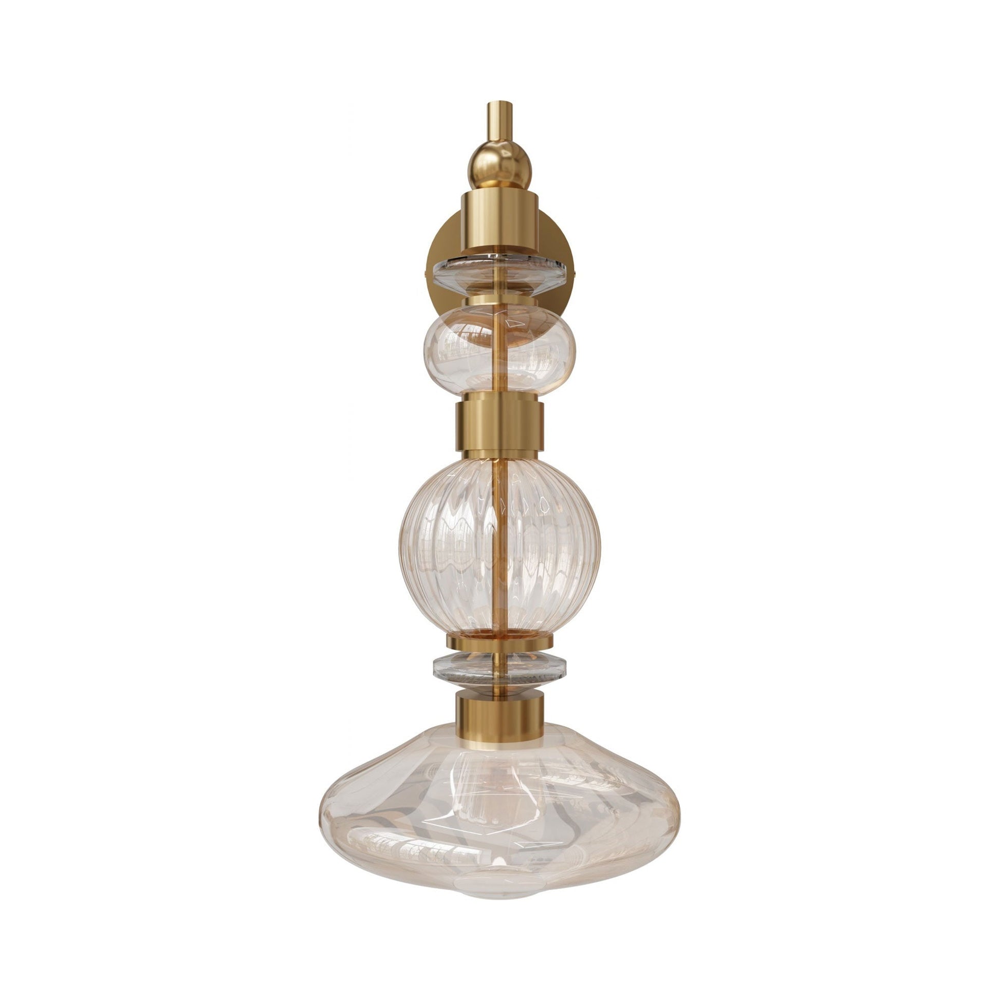 Avra HF8901 LED Wall Light in Aged Brass.