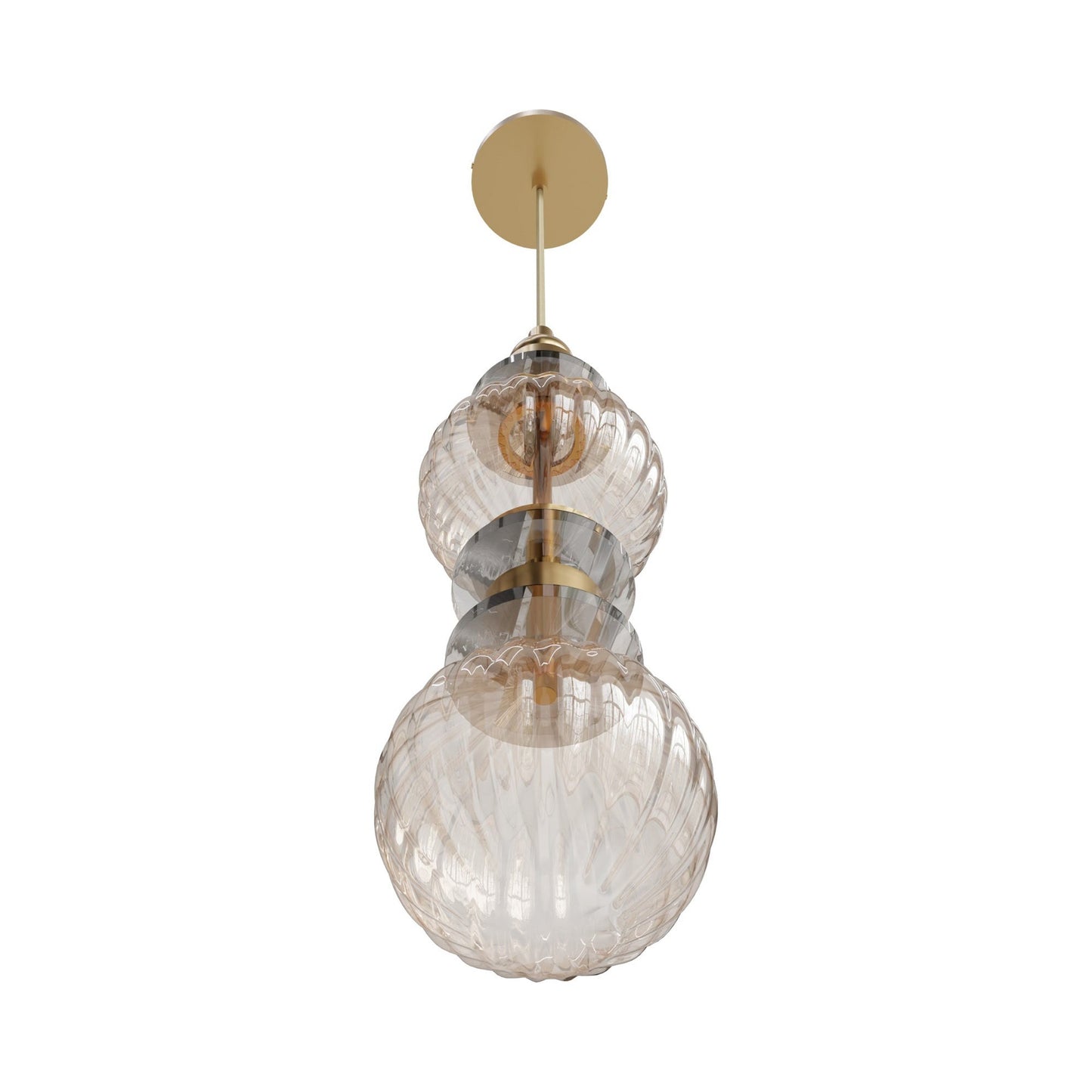 Avra LED Pendant Light in Aged Brass (18-Inch).