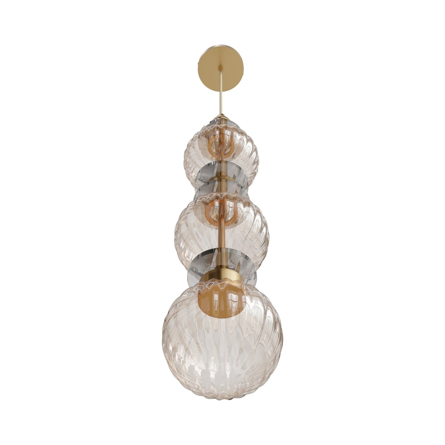 Avra LED Pendant Light in Aged Brass (27-Inch).