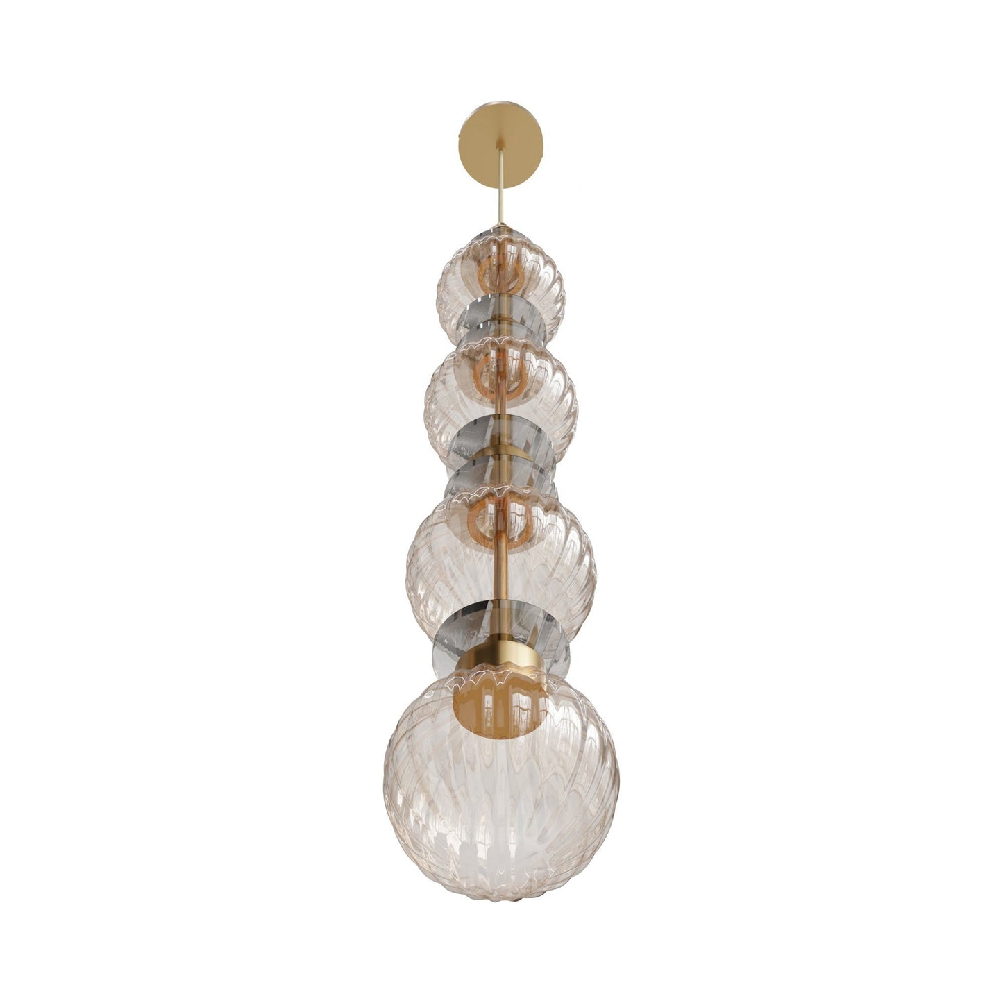 Avra LED Pendant Light in Aged Brass (36-Inch).