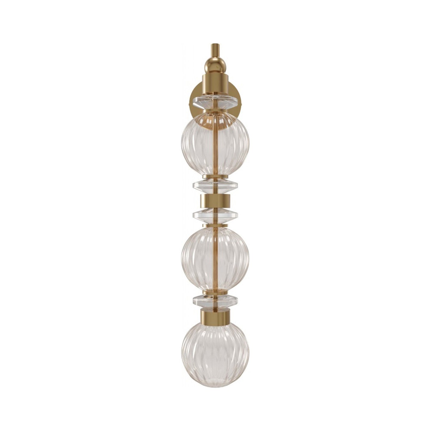Avra LED Wall Light in Aged Brass (3-Light).