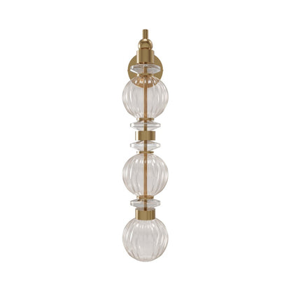 Avra LED Wall Light in Aged Brass (3-Light).