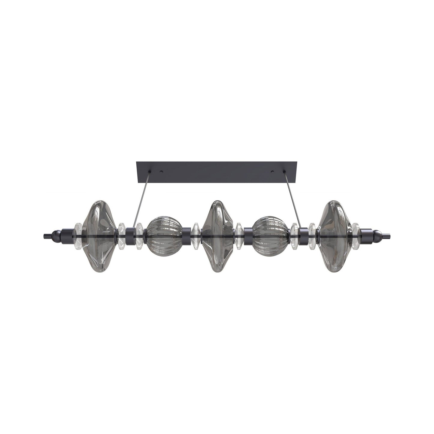 Avra Linear Pendant Light in Black (45-Inch).