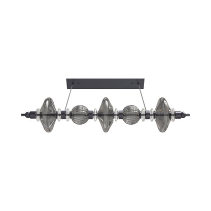 Avra Linear Pendant Light in Black (45-Inch).