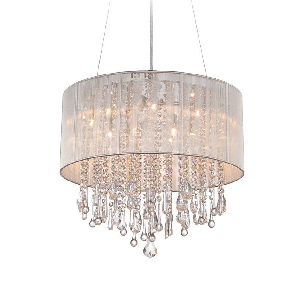 Beverly Dr. Chandelier in Silver (32-Inch).