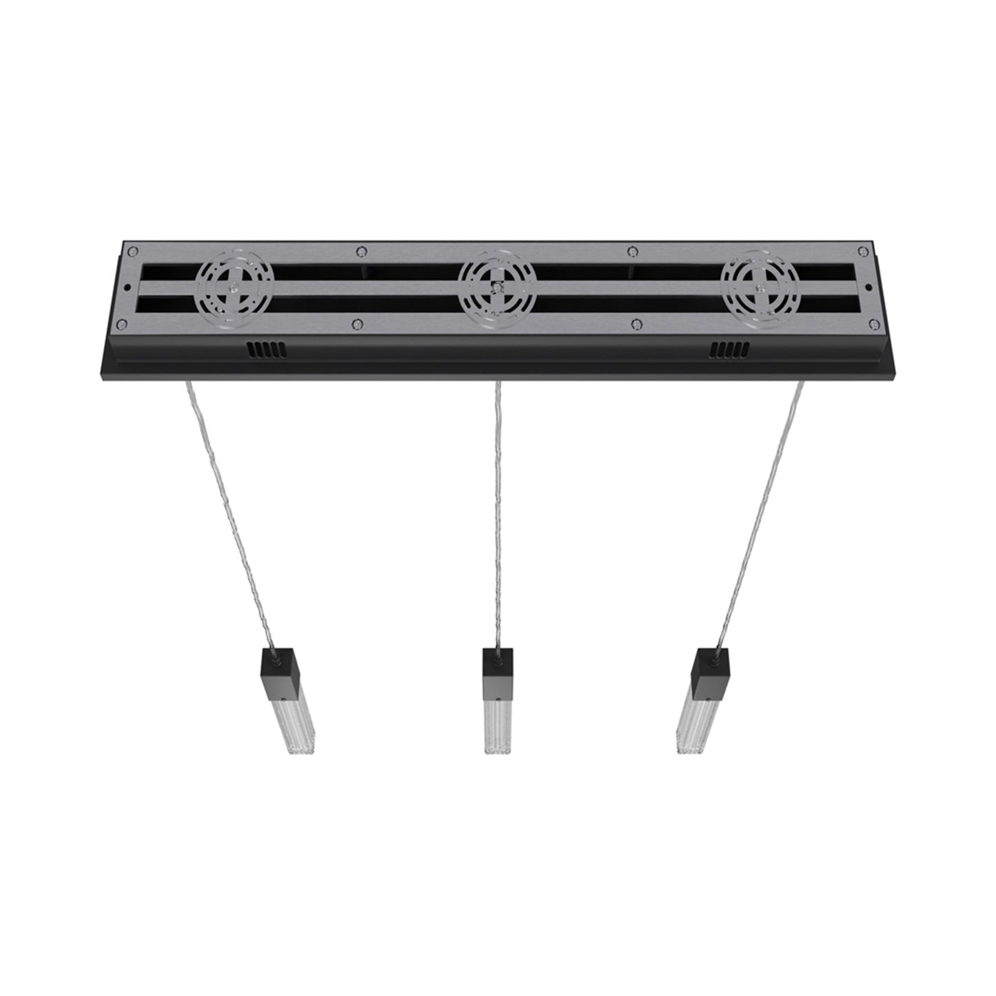 Boa Linear Pendant Light in Black (3-Light).