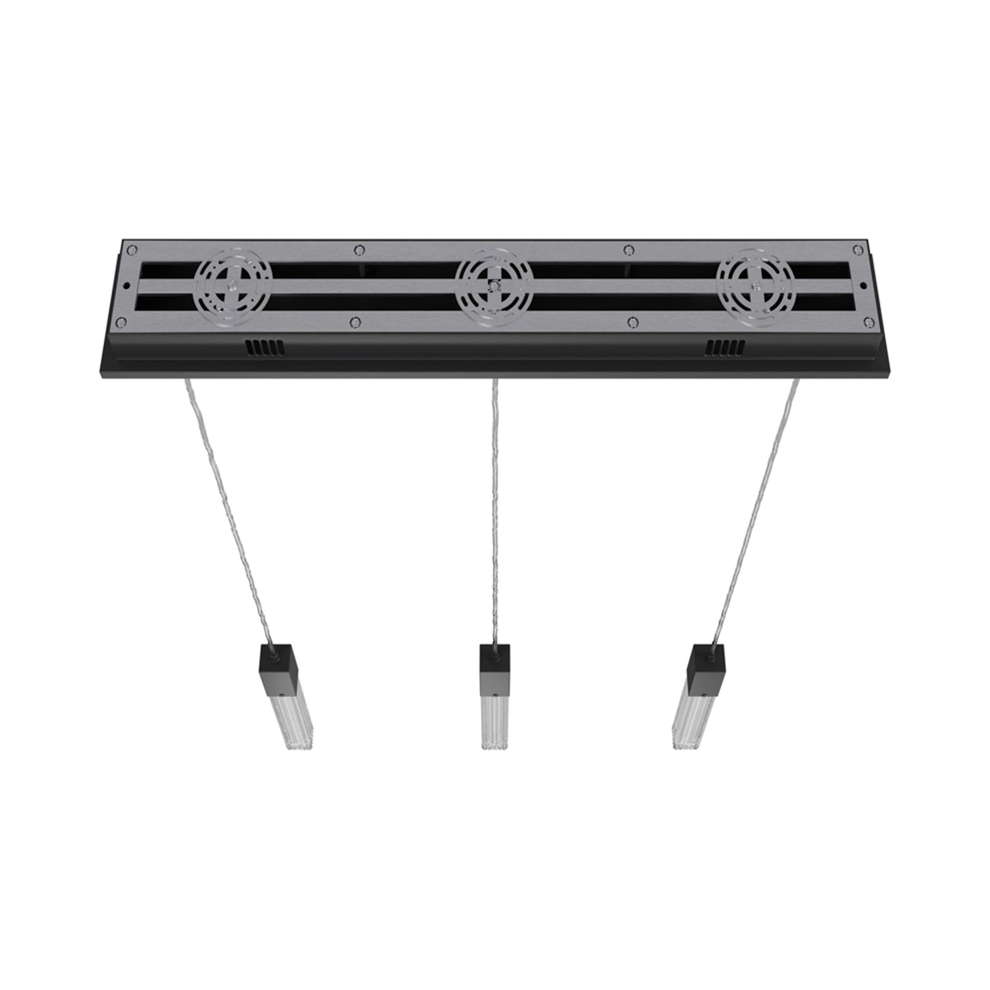 Boa Linear Pendant Light in Black (3-Light).