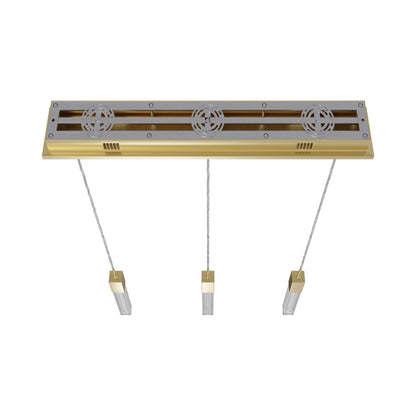 Boa Linear Pendant Light in Brushed Brass (3-Light).