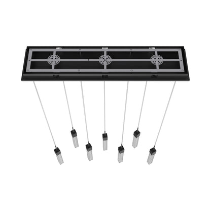 Boa Linear Pendant Light in Black (7-Light).