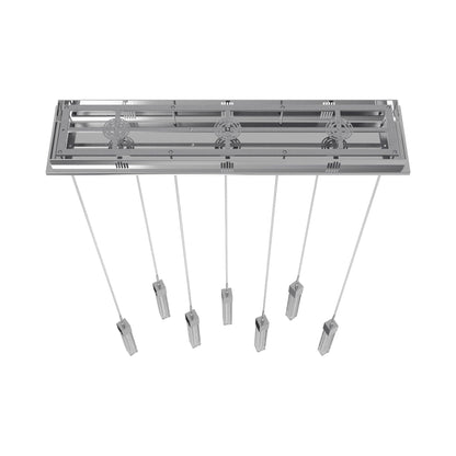 Boa Linear Pendant Light in Polished Chrome (7-Light).
