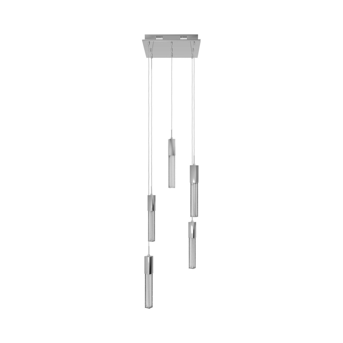 Boa Multi Light Pendant Light in Polished Chrome (5-Light).