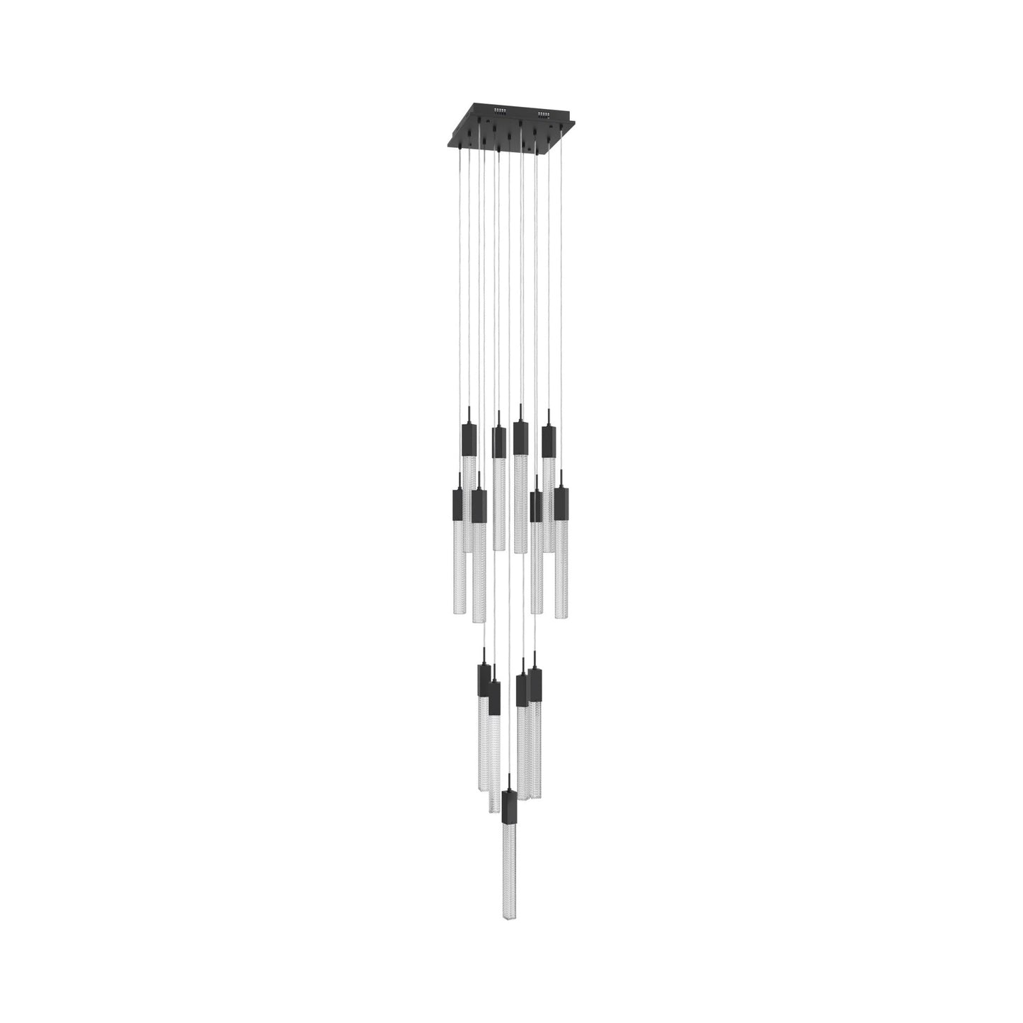 Boa Multi Light Pendant Light in Black (13-Light).