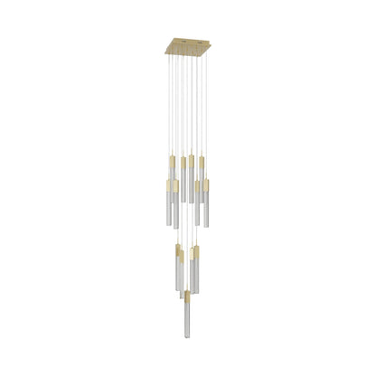 Boa Multi Light Pendant Light in Brushed Brass (13-Light).