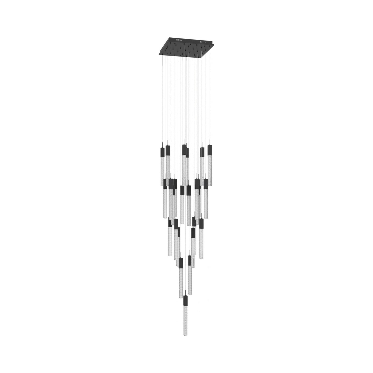 Boa Multi Light Pendant Light in Black (25-Light).