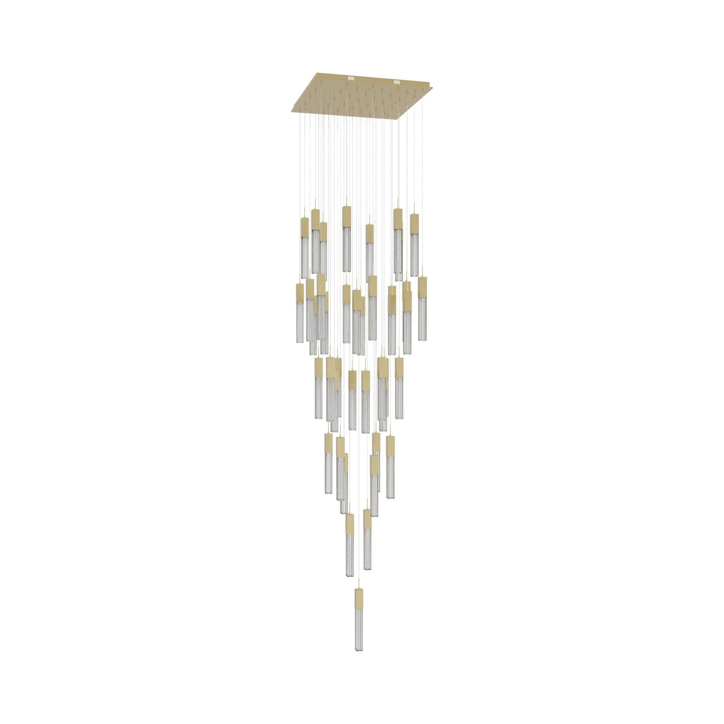 Boa Multi Light Pendant Light in Brushed Brass (41-Light).