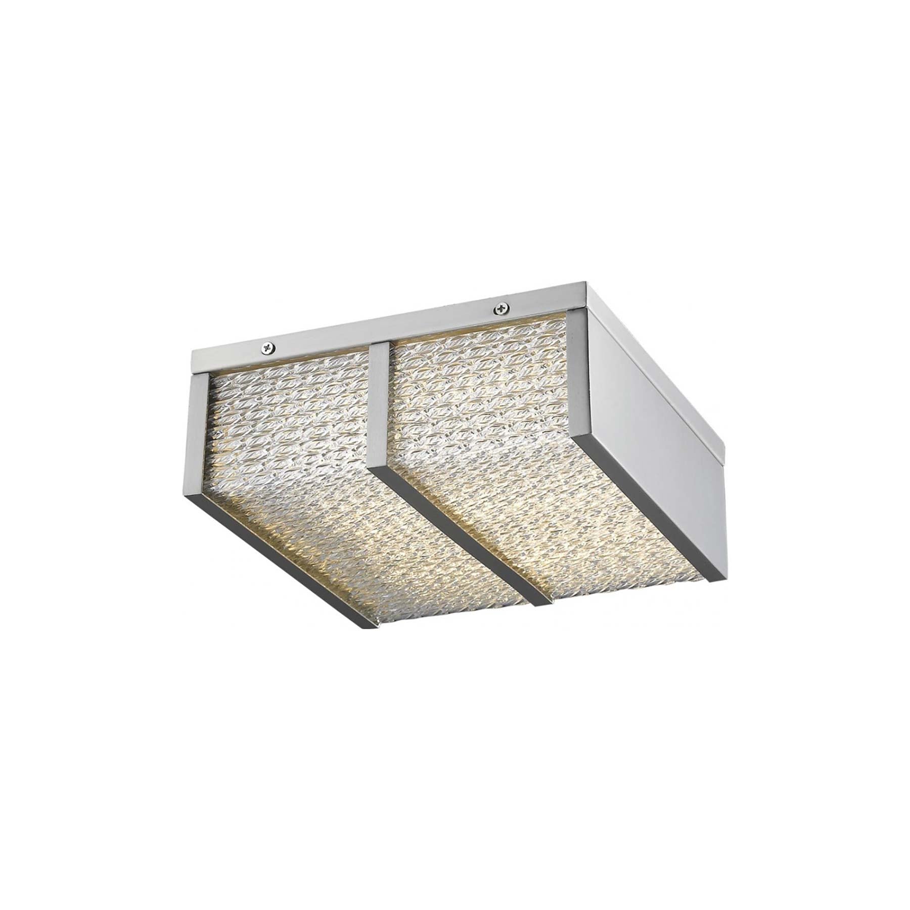 Cermack St. HF112 Square LED Flush Mount Ceiling Light in Brushed Nickel (10-Inch).
