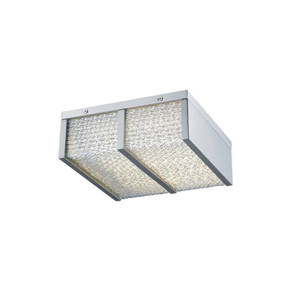 Cermack St. HF112 Square LED Flush Mount Ceiling Light in Polished Chrome (10-Inch).