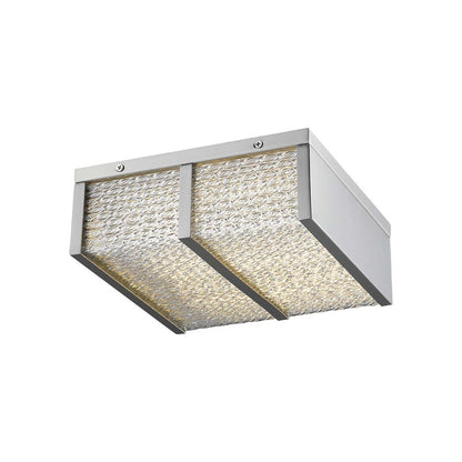 Cermack St. HF112 Square LED Flush Mount Ceiling Light in Brushed Nickel (12-Inch).