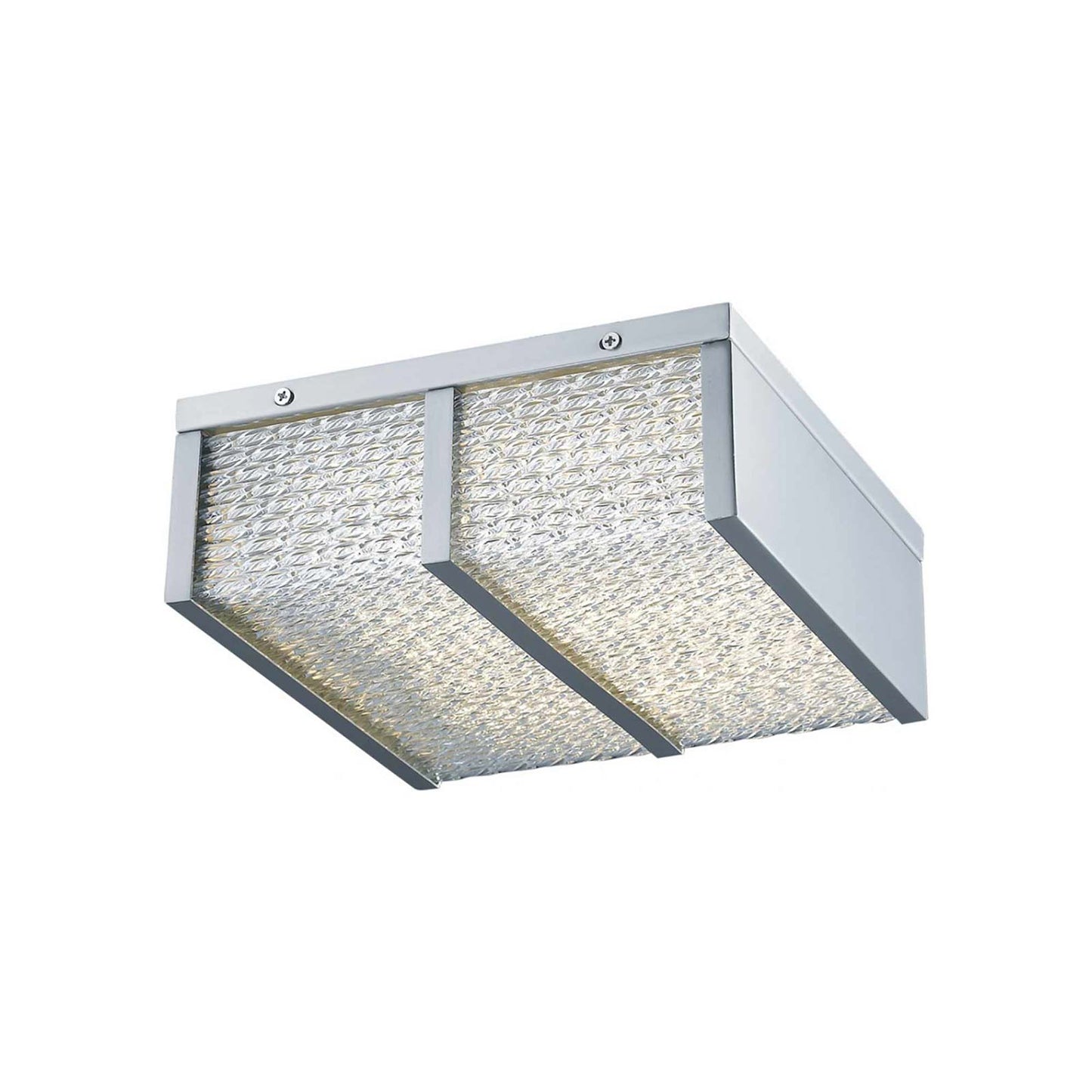Cermack St. HF112 Square LED Flush Mount Ceiling Light in Polished Chrome (12-Inch).