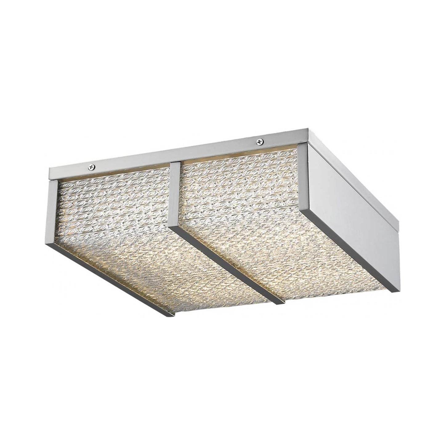 Cermack St. HF112 Square LED Flush Mount Ceiling Light in Brushed Nickel (17-Inch).