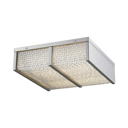 Cermack St. HF112 Square LED Flush Mount Ceiling Light in Brushed Nickel (17-Inch).