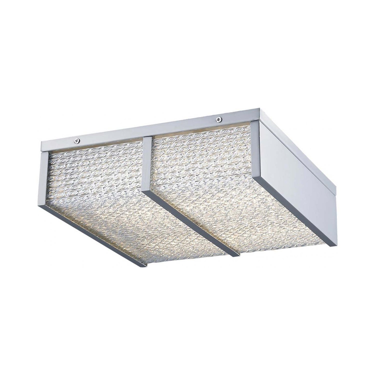 Cermack St. HF112 Square LED Flush Mount Ceiling Light in Polished Chrome (17-Inch).