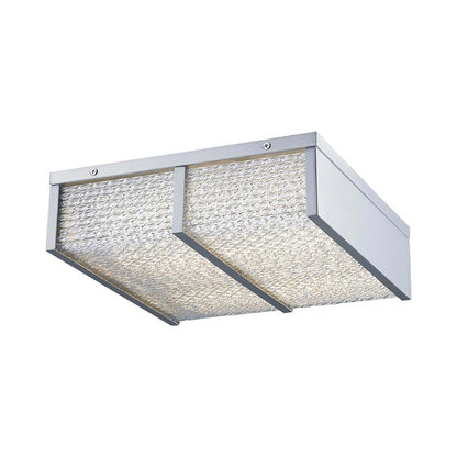 Cermack St. HF112 Square LED Flush Mount Ceiling Light in Polished Chrome (17-Inch).