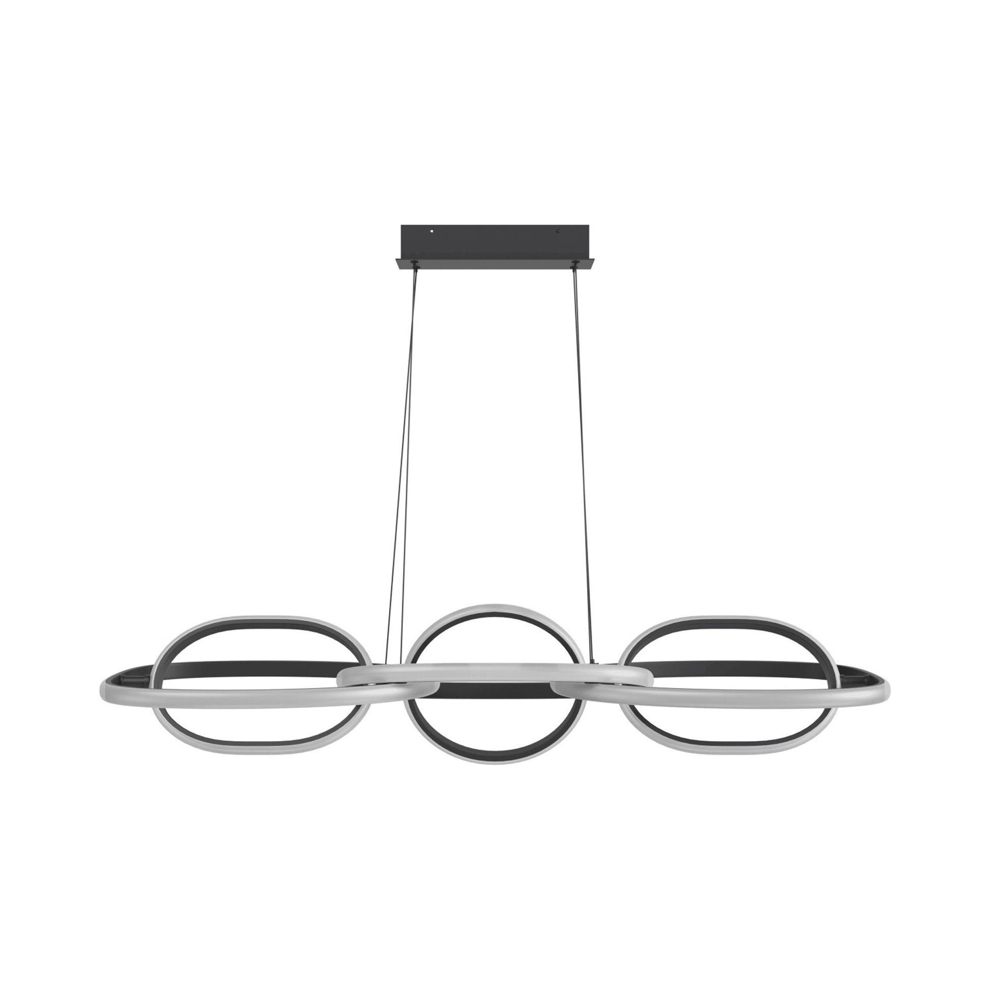 Circa LED Linear Pendant Light in Black.
