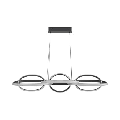 Circa LED Linear Pendant Light in Black.