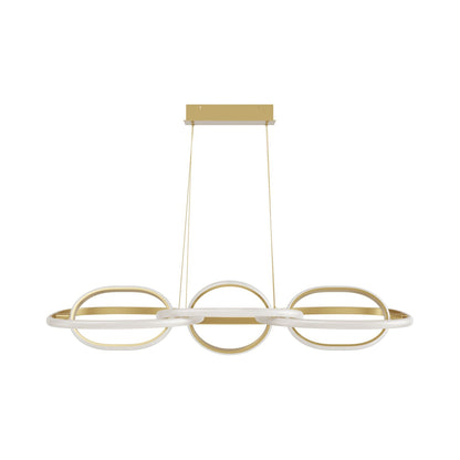 Circa LED Linear Pendant Light in Gold.