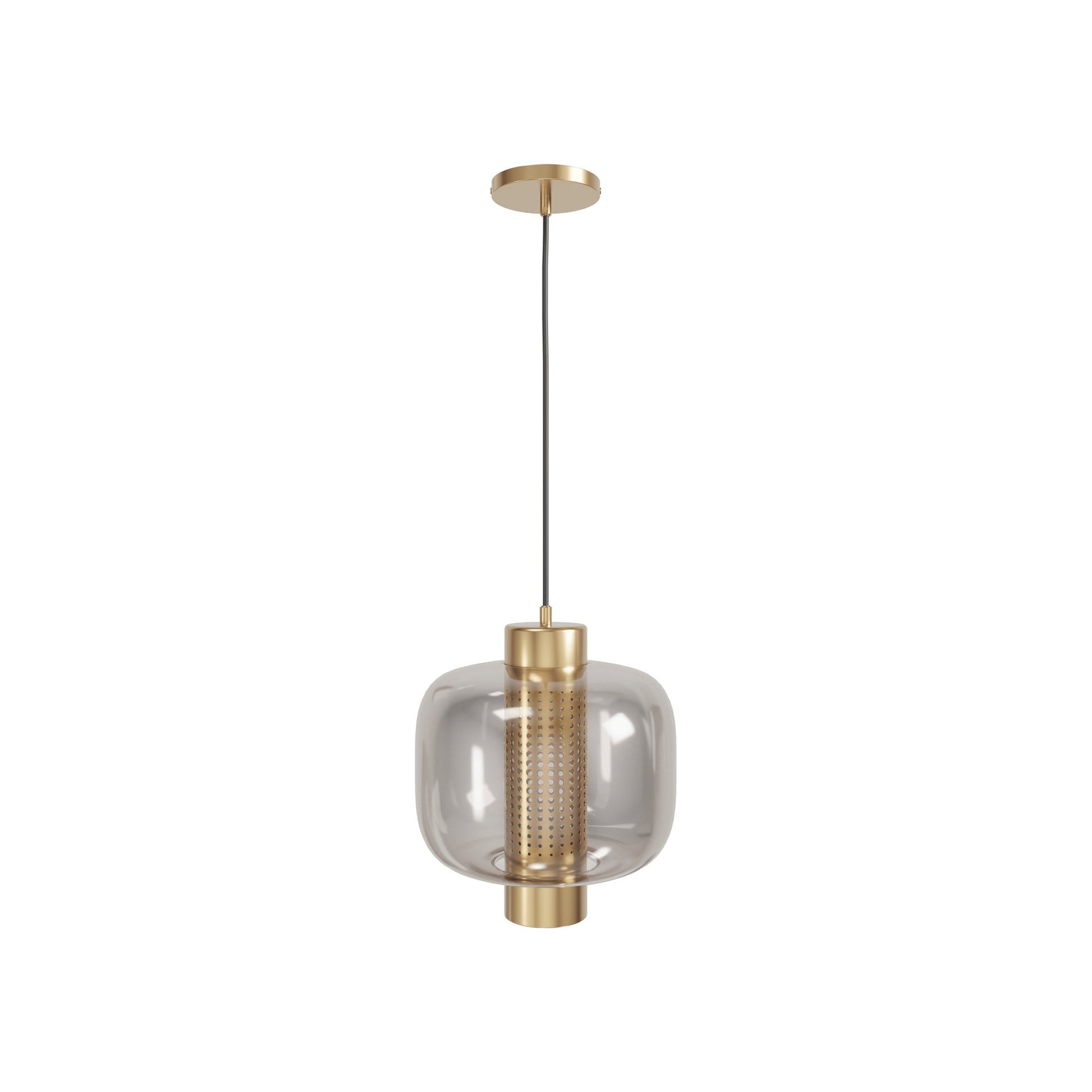 Cosmopolitan Pendant Light in Aged Brass (9-Inch).