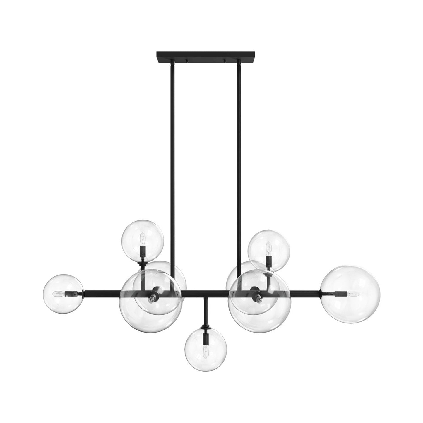 Delilah Chandelier in Black (9-Light).