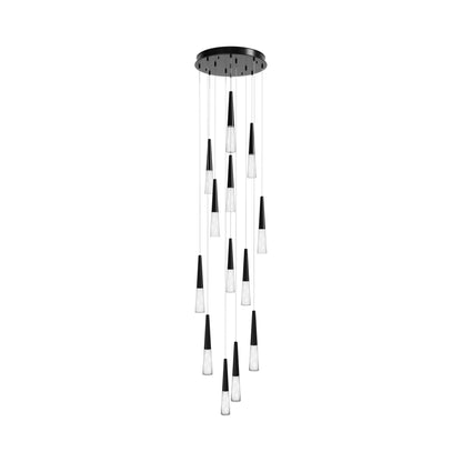Encino Multi Light Pendant Light in Gun Metal (13-Light).