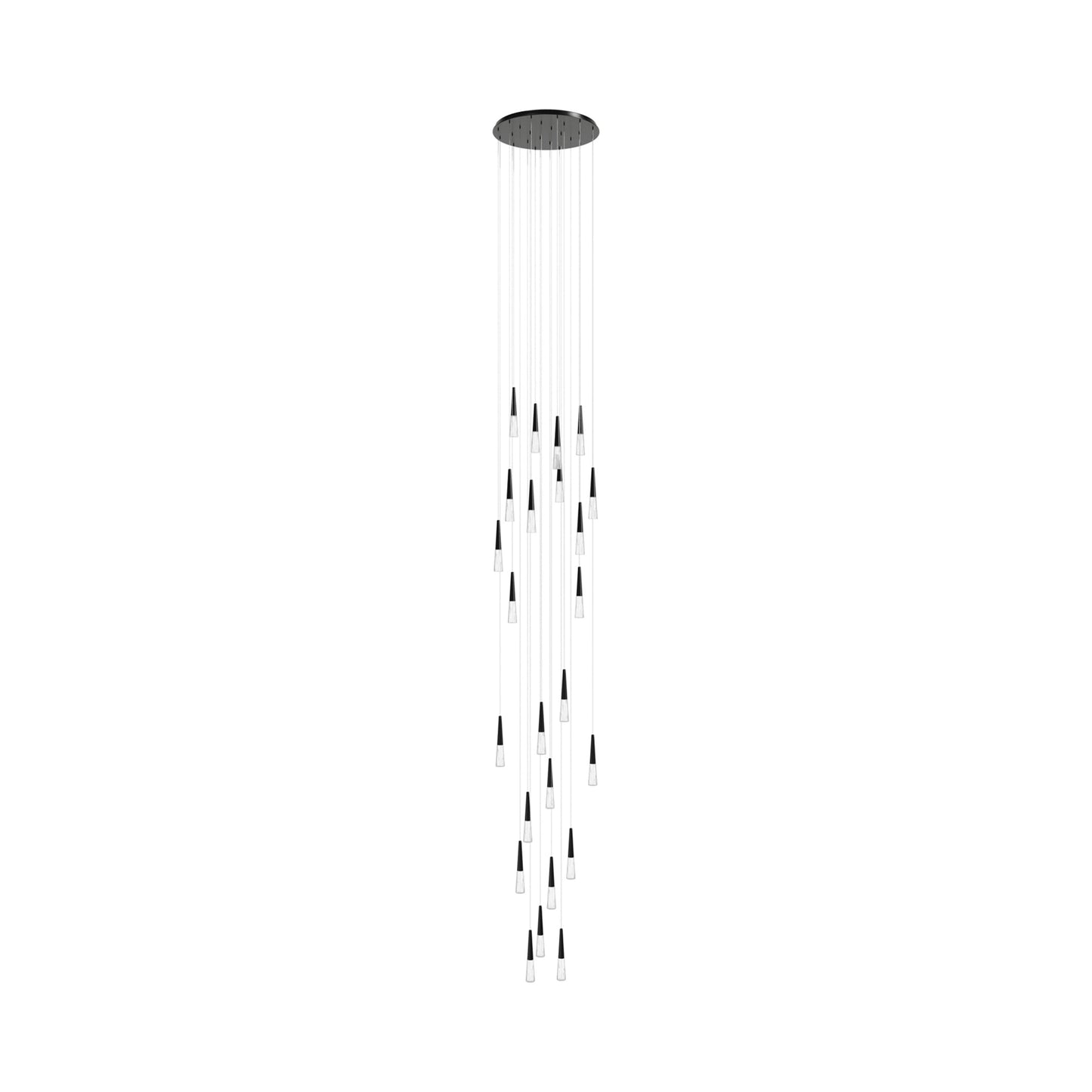 Encino Multi Light Pendant Light in Gun Metal (25-Light).