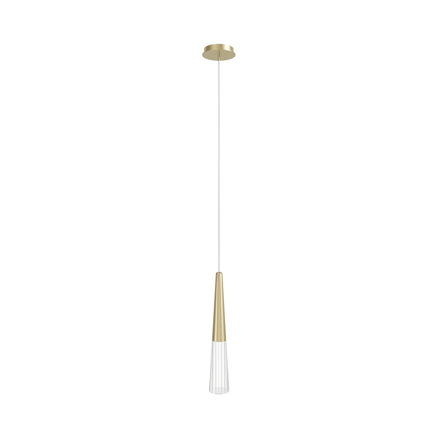 Encino Pendant Light in Brushed Brass.