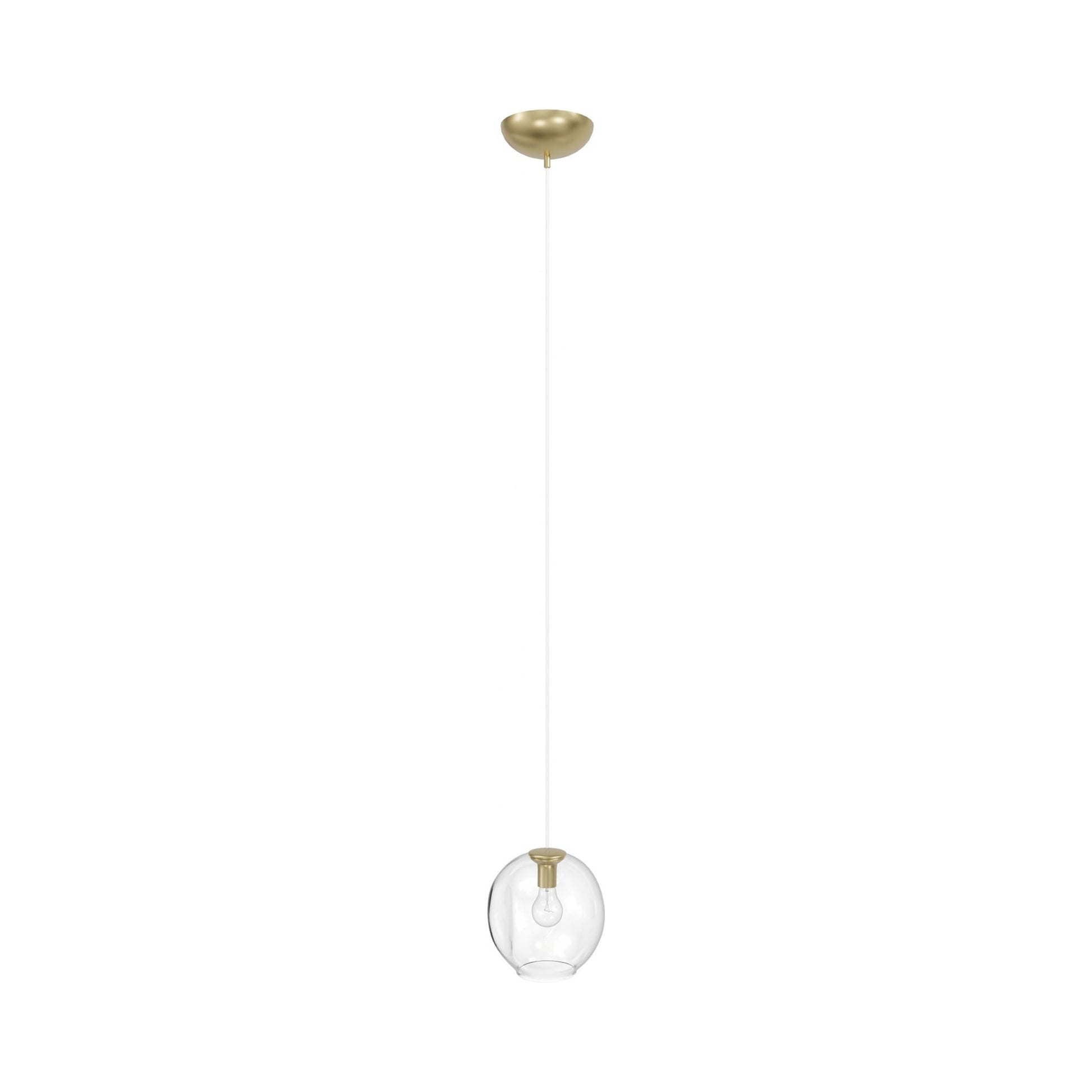 Fairfax Ave. Globe Pendant Light in Brushed Brass.