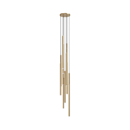Filmore Multi-Light Pendant Light in Aged Brass (13-Light).