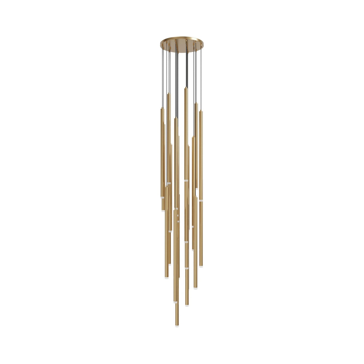 Filmore Multi-Light Pendant Light in Aged Brass (25-Light).