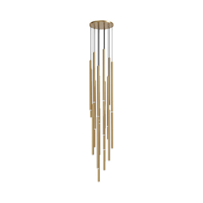 Filmore Multi-Light Pendant Light in Aged Brass (25-Light).