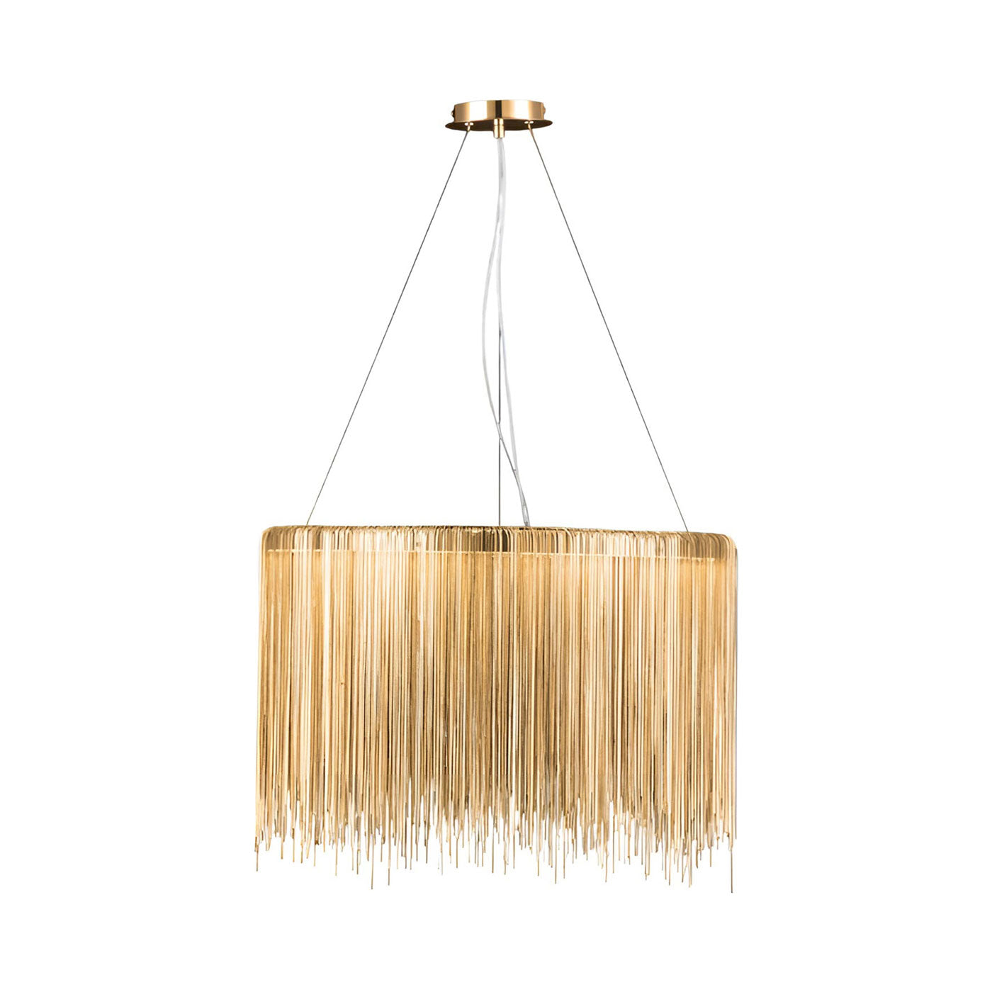 Fountain Ave. Round LED Chandelier in Gold (24-Inch).