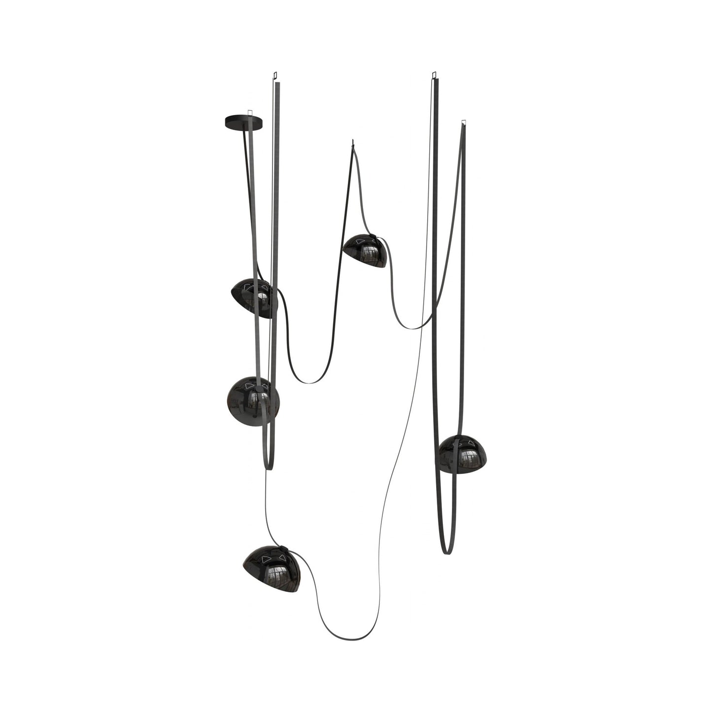 Fremont G102 LED Chandelier in Black (5-Light).