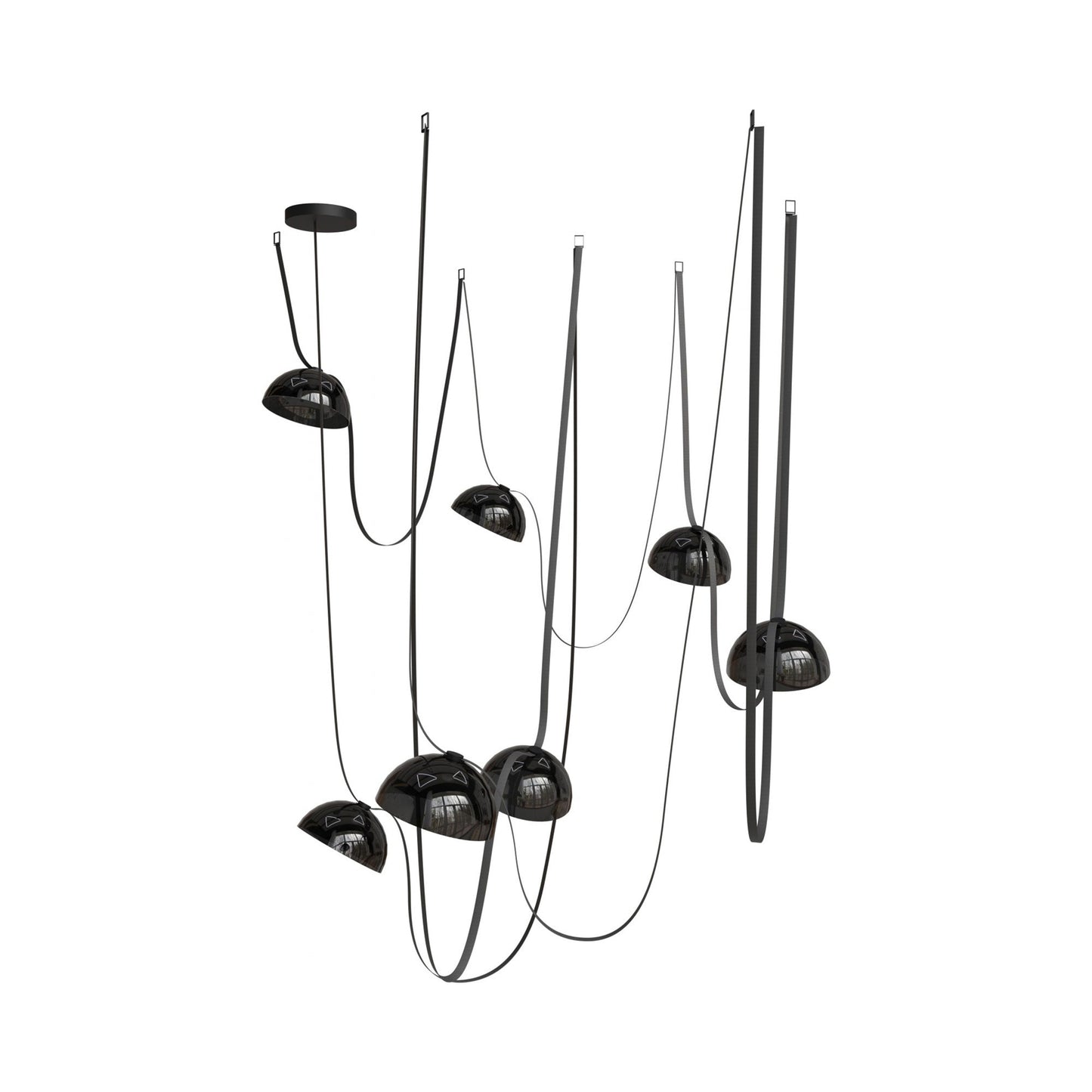 Fremont G102 LED Chandelier in Black (7-Light).