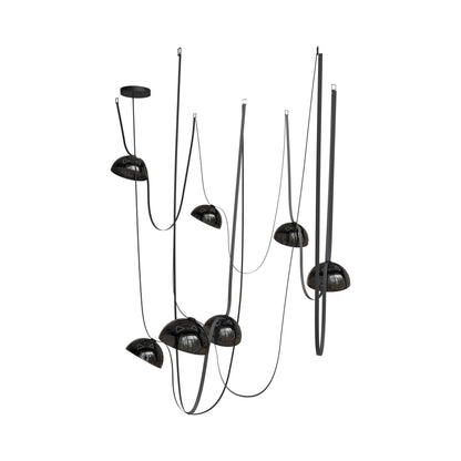 Fremont G102 LED Chandelier in Black (7-Light).