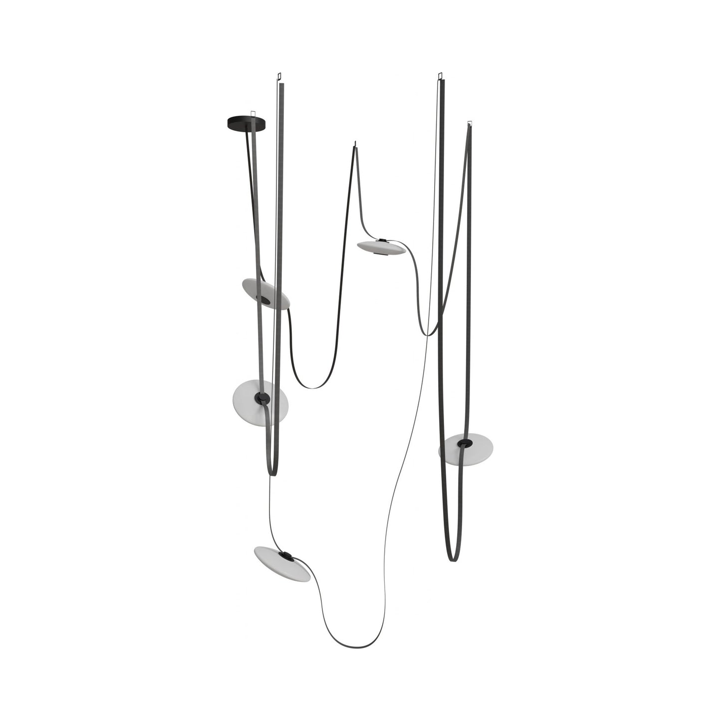 Fremont G20 LED Chandelier in White/Black (5-Light).
