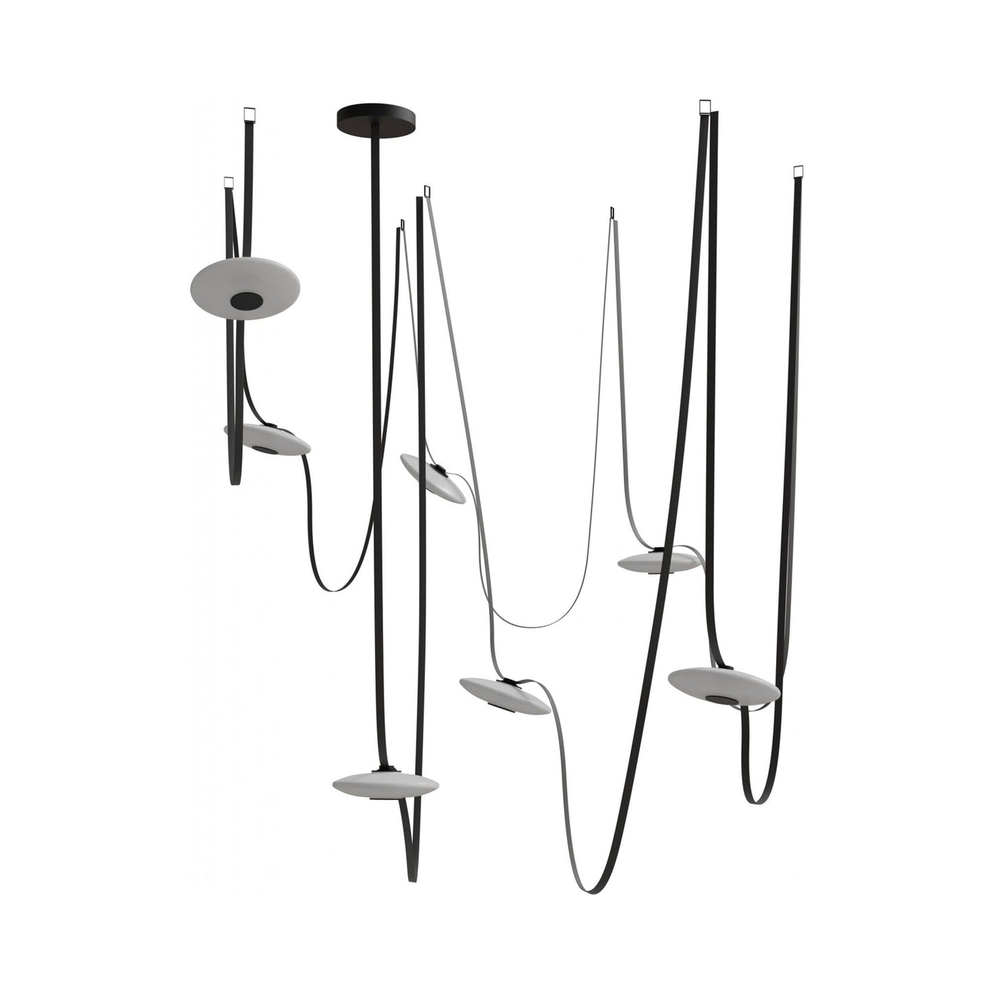 Fremont G20 LED Chandelier in White/Black (7-Light).