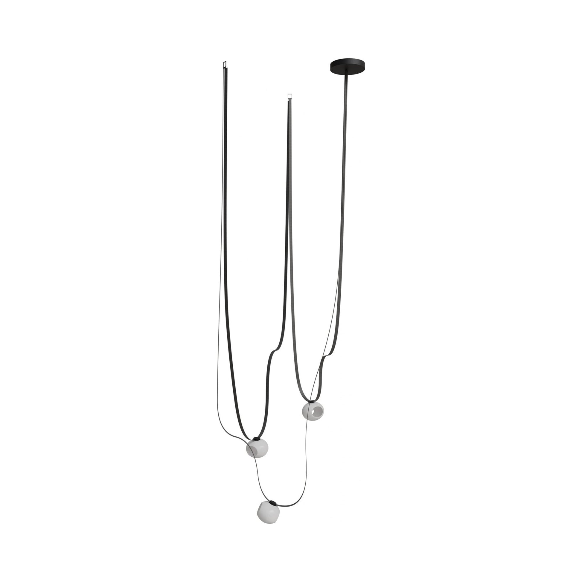 Fremont G301 LED Chandelier in Black (3-Light).