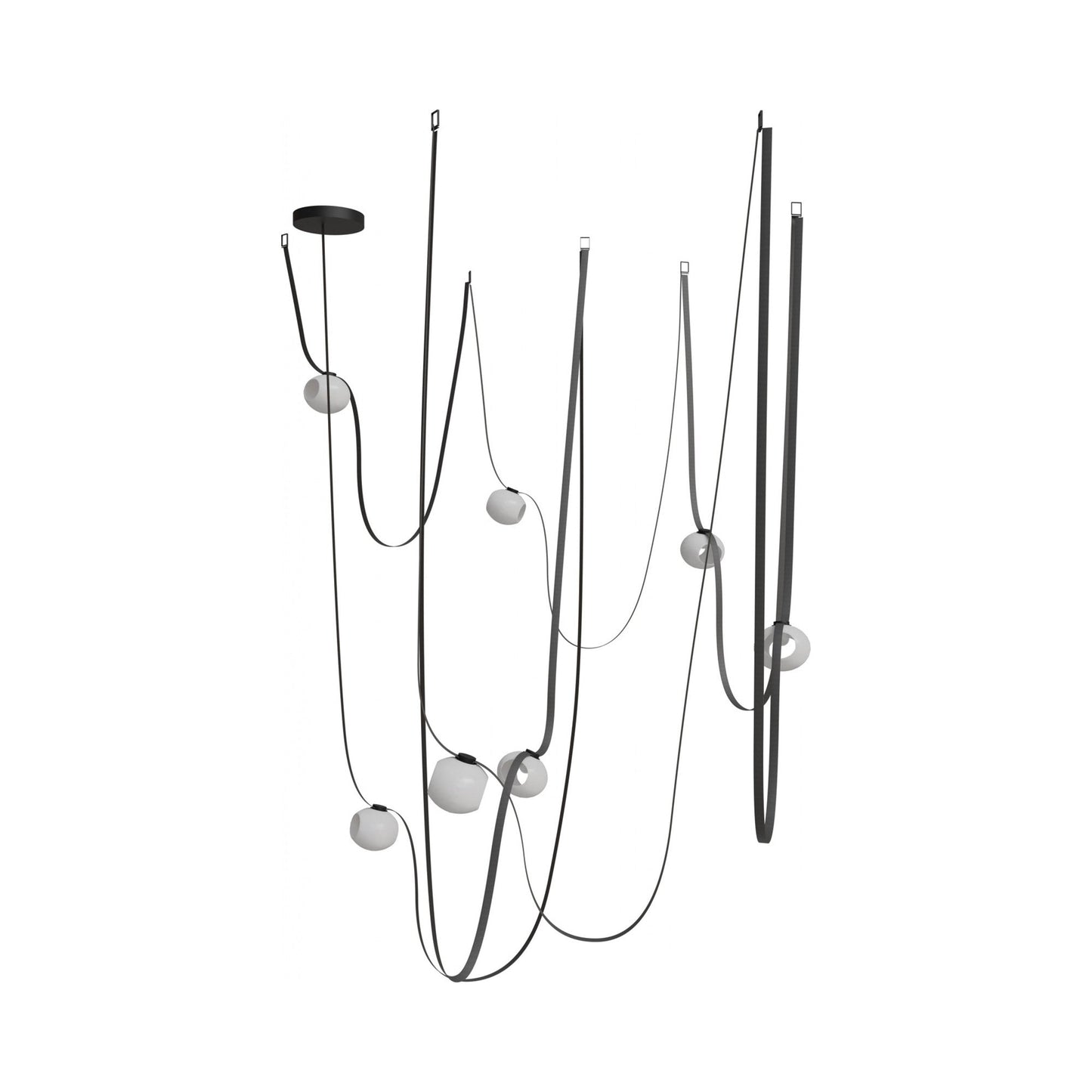 Fremont G301 LED Chandelier in Black (7-Light).
