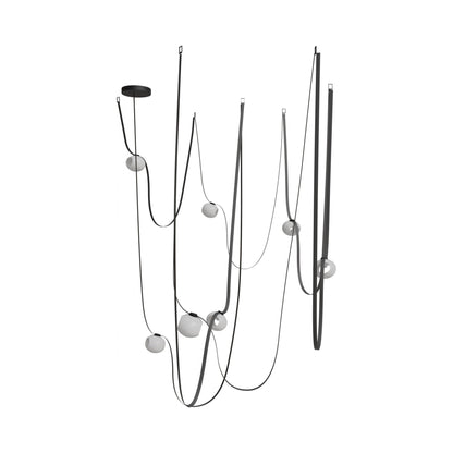 Fremont G301 LED Chandelier in Black (7-Light).