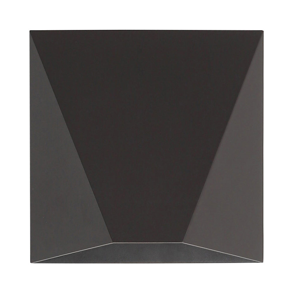 Avenue Geometric Outdoor LED Wall Light in Dark Bronze.