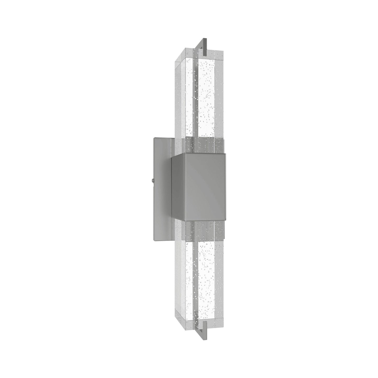 Glacier Rectangular LED Wall Light in Polished Nickel (17-Inch).